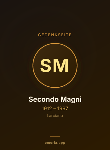 Gedenkportrait von Secondo Magni