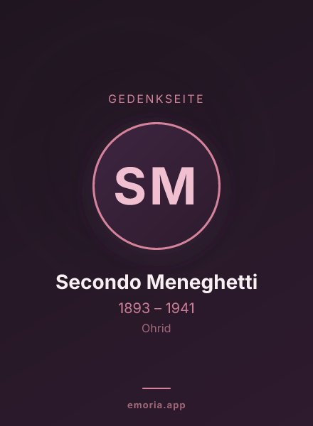 Gedenkportrait von Secondo Meneghetti
