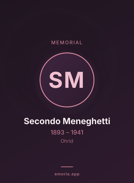 Memorial portrait of Secondo Meneghetti