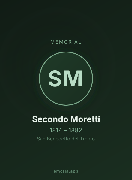 Memorial portrait of Secondo Moretti