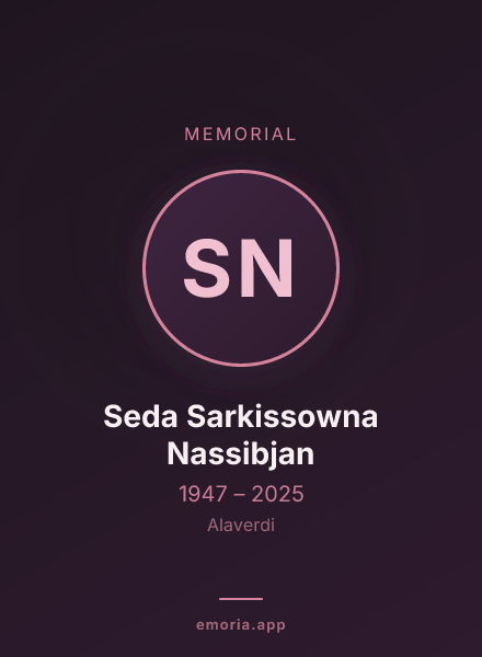 Memorial portrait of Seda Sarkissowna Nassibjan