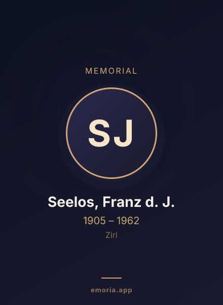 Memorial portrait of Seelos, Franz d. J.