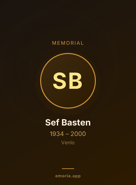 Memorial portrait of Sef Basten