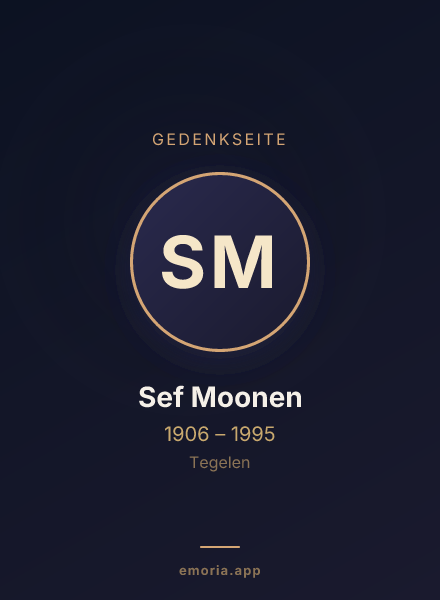 Gedenkportrait von Sef Moonen