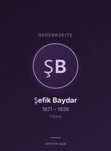 Gedenkportrait von Şefik Baydar
