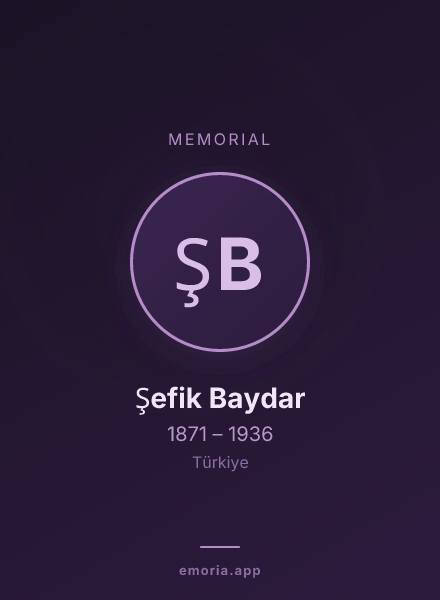 Memorial portrait of Şefik Baydar