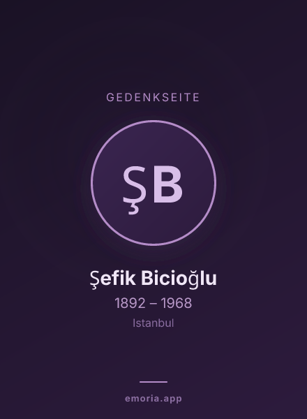 Gedenkportrait von Şefik Bicioğlu