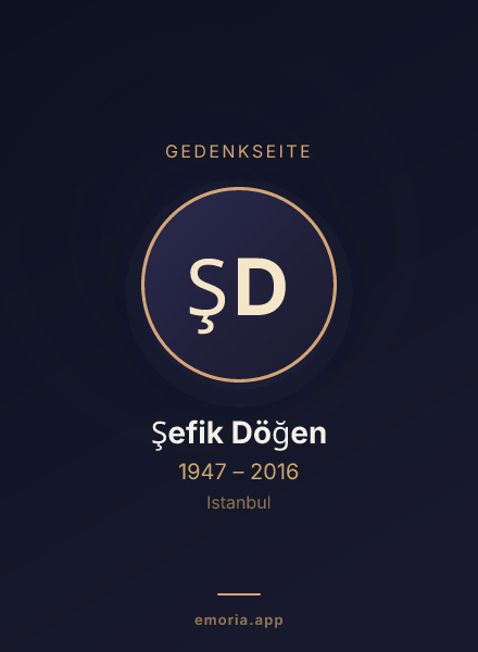Gedenkportrait von Şefik Döğen