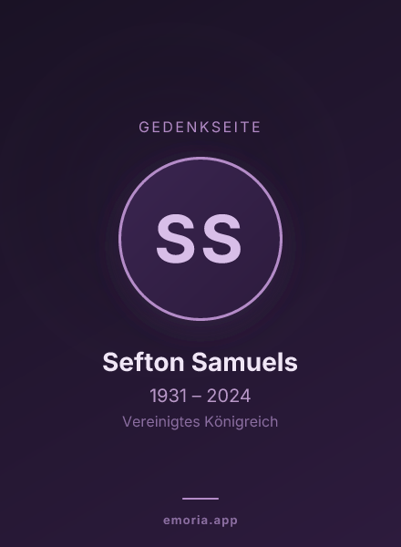 Gedenkportrait von Sefton Samuels