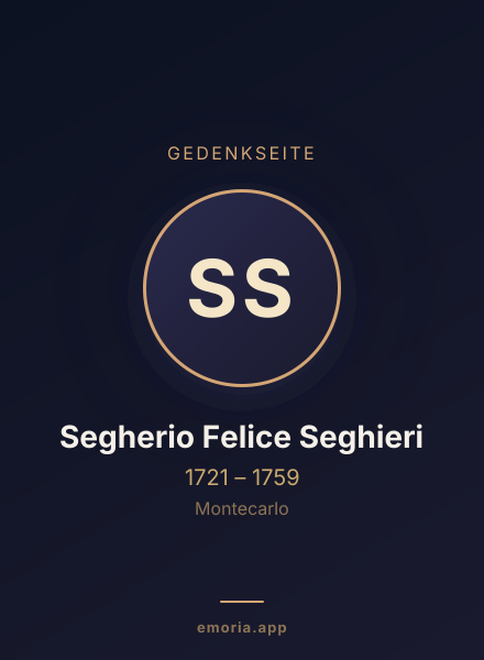 Gedenkportrait von Segherio Felice Seghieri