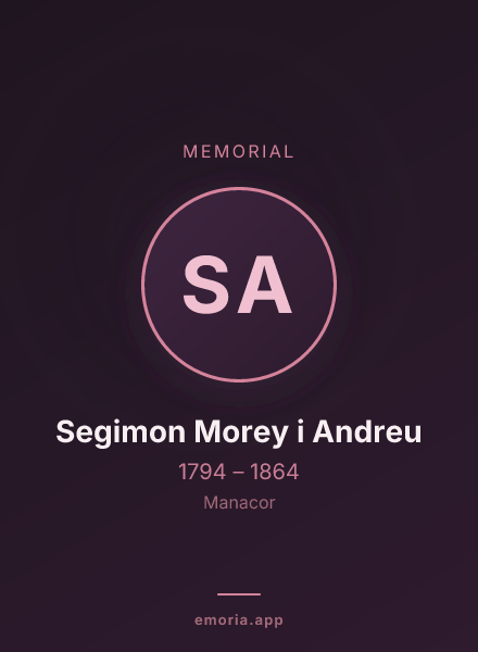 Memorial portrait of Segimon Morey i Andreu