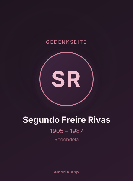 Gedenkportrait von Segundo Freire Rivas