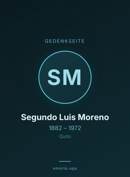 Gedenkportrait von Segundo Luis Moreno