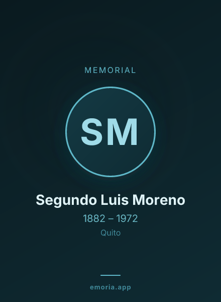 Memorial portrait of Segundo Luis Moreno