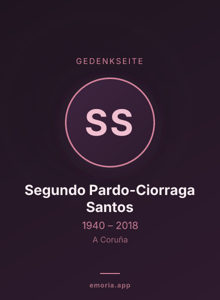 Gedenkportrait von Segundo Pardo-Ciorraga Santos