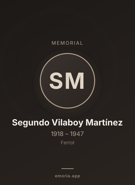 Memorial portrait of Segundo Vilaboy Martínez