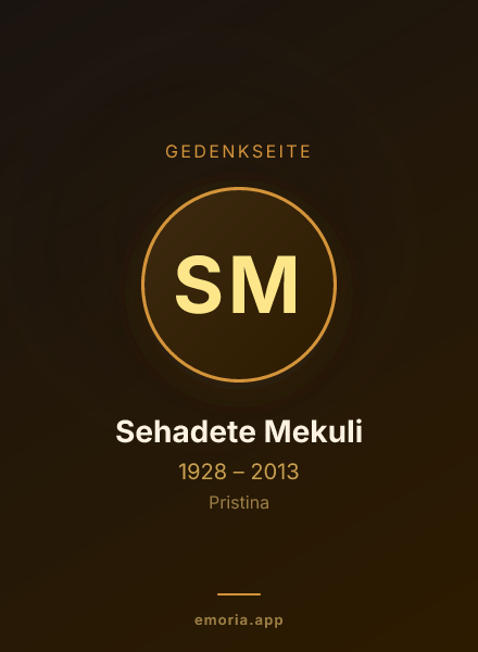 Gedenkportrait von Sehadete Mekuli