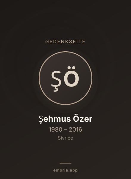 Gedenkportrait von Şehmus Özer