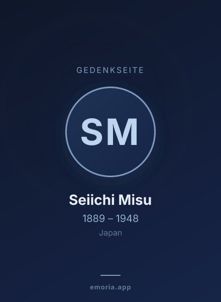 Gedenkportrait von Seiichi Misu