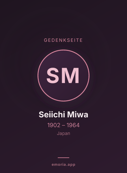 Gedenkportrait von Seiichi Miwa