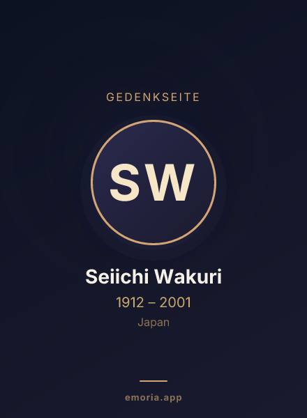 Gedenkportrait von Seiichi Wakuri