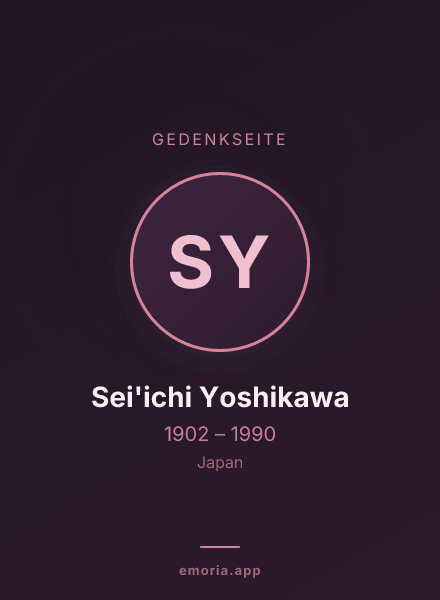 Gedenkportrait von Sei'ichi Yoshikawa