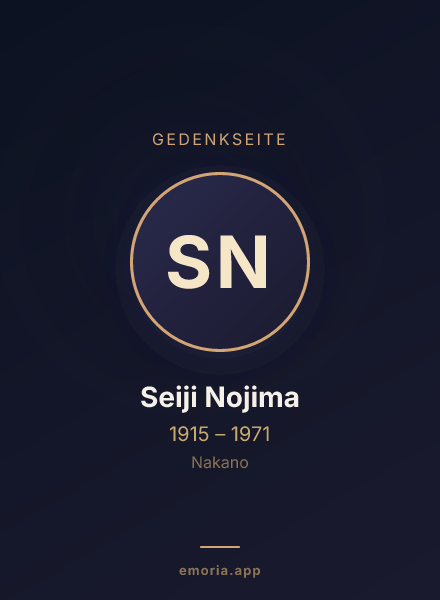 Gedenkportrait von Seiji Nojima