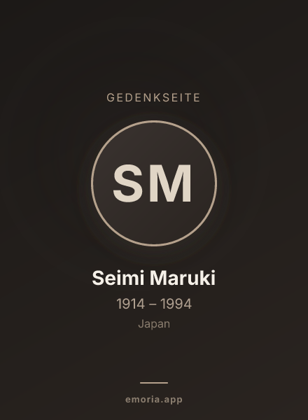 Gedenkportrait von Seimi Maruki