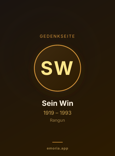 Gedenkportrait von Sein Win
