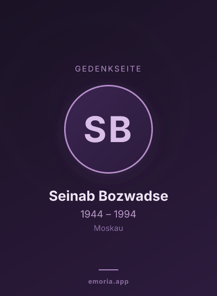 Gedenkportrait von Seinab Bozwadse