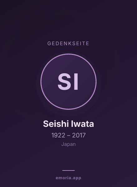 Gedenkportrait von Seishi Iwata