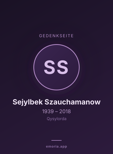 Gedenkportrait von Sejylbek Szauchamanow