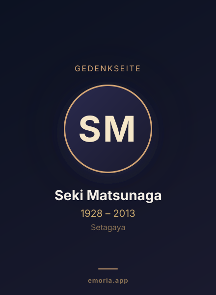 Gedenkportrait von Seki Matsunaga