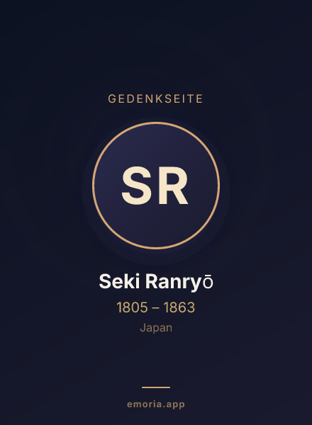 Gedenkportrait von Seki Ranryō