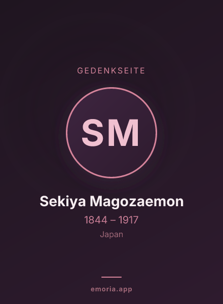 Gedenkportrait von Sekiya Magozaemon