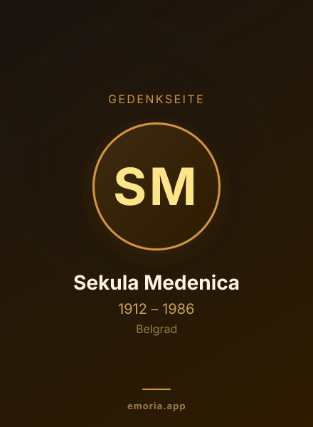 Gedenkportrait von Sekula Medenica