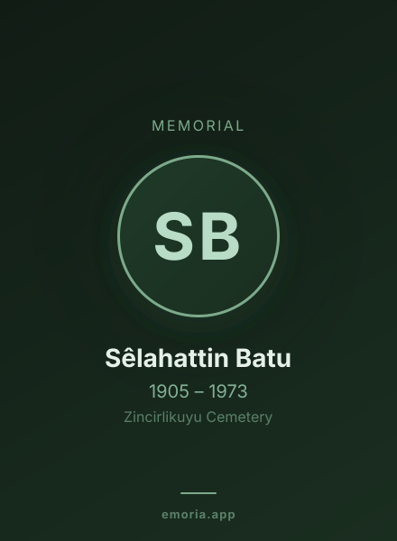 Memorial portrait of Sêlahattin Batu