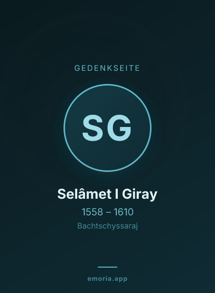 Gedenkportrait von Selâmet I Giray