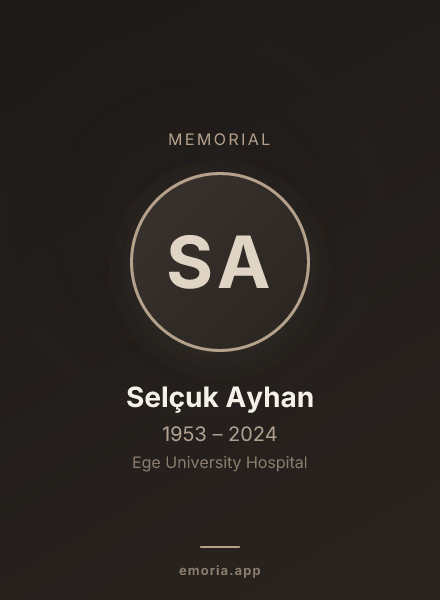 Memorial portrait of Selçuk Ayhan