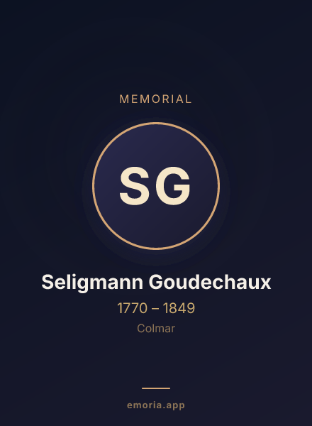 Memorial portrait of Seligmann Goudechaux