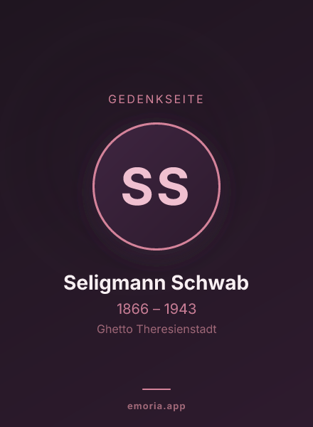 Gedenkportrait von Seligmann Schwab