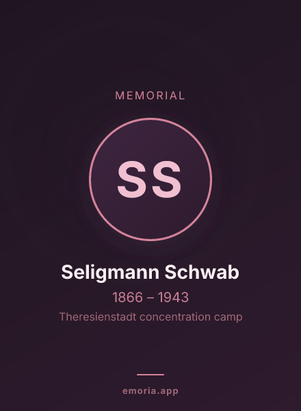 Memorial portrait of Seligmann Schwab