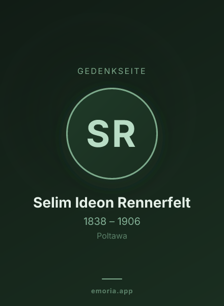 Gedenkportrait von Selim Ideon Rennerfelt