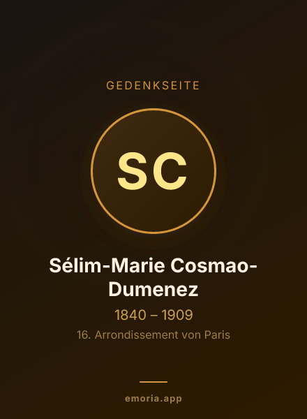 Gedenkportrait von Sélim-Marie Cosmao-Dumenez