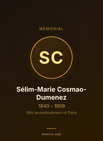 Memorial portrait of Sélim-Marie Cosmao-Dumenez
