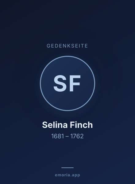 Gedenkportrait von Selina Finch