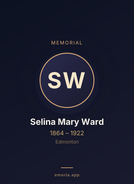 Memorial portrait of Selina Mary Ward