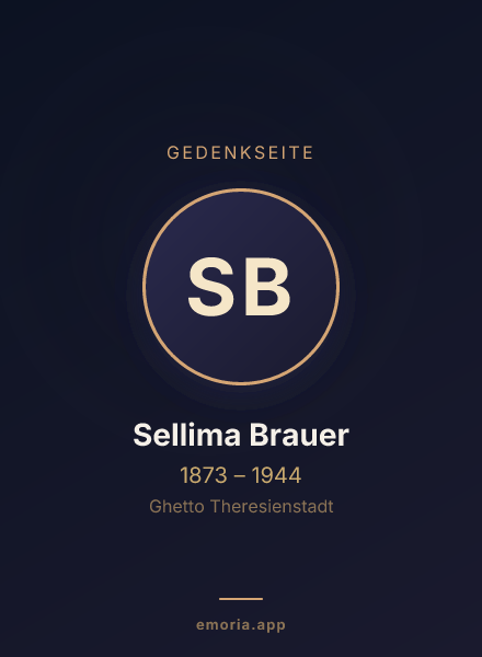 Gedenkportrait von Sellima Brauer