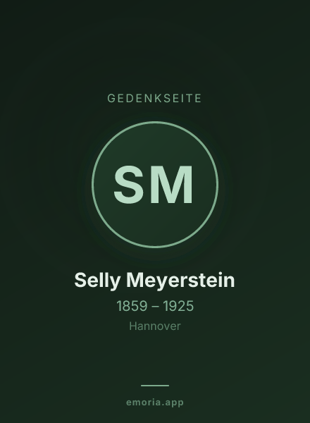 Gedenkportrait von Selly Meyerstein
