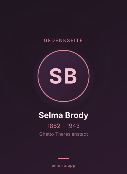 Gedenkportrait von Selma Brody